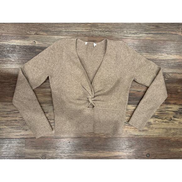 Wool Sweater xl (14/16). Taupe. NWOT. Astr the Label Cut Out slim fit - Picture 1 of 4